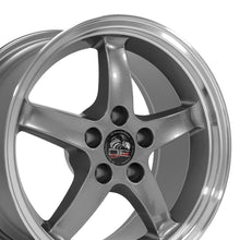Cargar imagen en el visor de la galería, 17" Replica Wheel FR04 Fits Ford Mustang Cobra Rim 17x9 Gunmetal Wheel