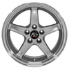 17" Replica Wheel FR04 Fits Ford Mustang Cobra Rim 17x9 Silver Wheel