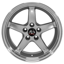 Cargar imagen en el visor de la galería, 17" Replica Wheel FR04 Fits Ford Mustang Cobra Rim 17x9 Silver Wheel