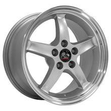 Cargar imagen en el visor de la galería, 17" Replica Wheel FR04 Fits Ford Mustang Cobra Rim 17x9 Silver Wheel