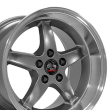 Cargar imagen en el visor de la galería, 17" Replica Wheel FR04 Fits Ford Mustang Cobra Rim 17x10.5 Gunmetal Wheel
