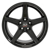18" Replica Wheel FR06B Fits Ford Mustang Saleen Rim 18x10 Black Wheel