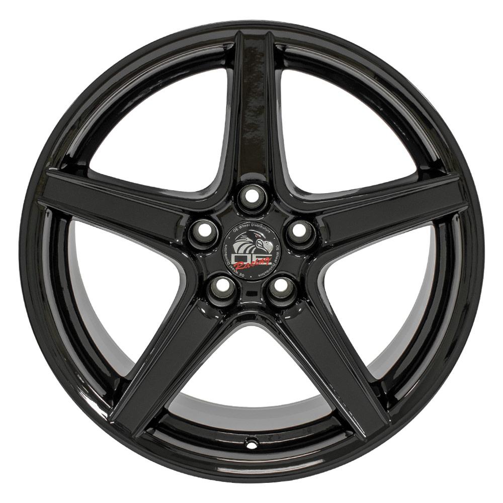 18" Replica Wheel FR06B Fits Ford Mustang Saleen Rim 18x10 Black Wheel