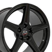 Cargar imagen en el visor de la galería, 18" Replica Wheel FR06B Fits Ford Mustang Saleen Rim 18x10 Black Wheel