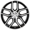 20" Replica Wheel FR73 Fits Ford Explorer Rim 20x9 Black Mach'd Wheel