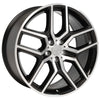 20" Replica Wheel FR73 Fits Ford Explorer Rim 20x9 Black Mach'd Wheel