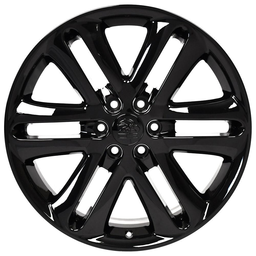22" Replica Wheel fits Ford F150 - FR76 Black 22x9