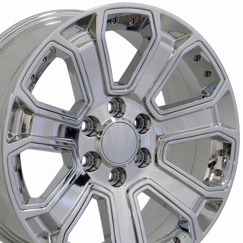 20" Replica Wheel CV93 Fits Chevrolet Silverado Rim 20x8.5 Chrome Wheel