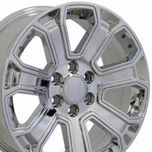 Cargar imagen en el visor de la galería, 20" Replica Wheel CV93 Fits Chevrolet Silverado Rim 20x8.5 Chrome Wheel