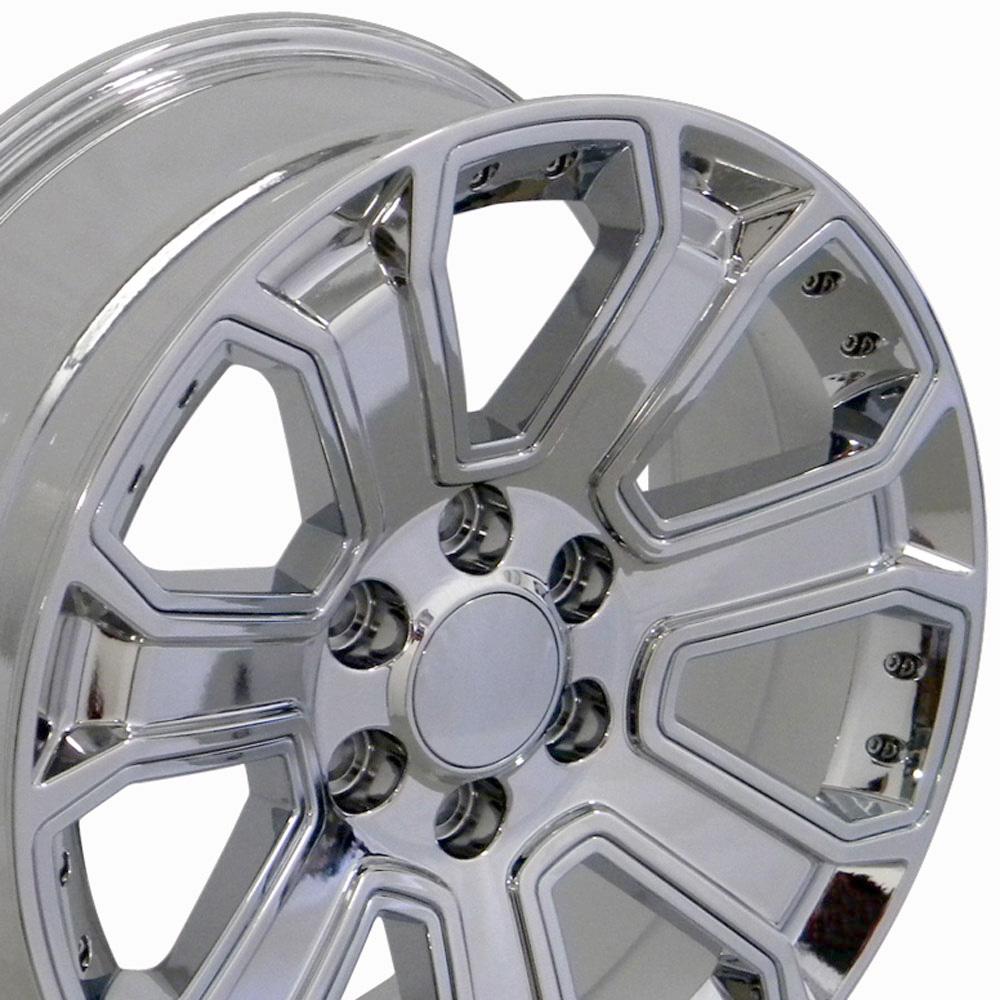20" Replica Wheel CV93 Fits Chevrolet Silverado Rim 20x8.5 Chrome Wheel
