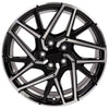 18" Replica Wheel HD06 Fits Honda Civic Hatchback Rim 18x8 Black Mach'd Wheel