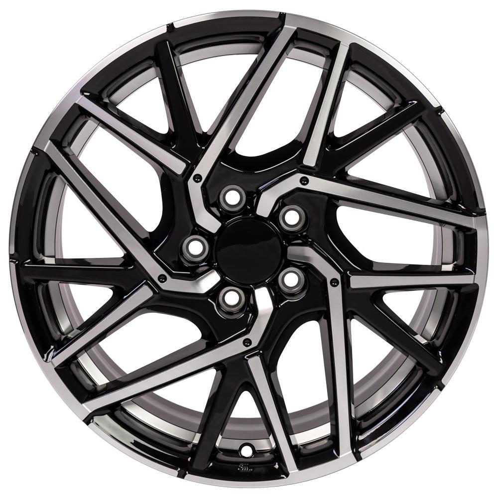 18" Replica Wheel HD06 Fits Honda Civic Hatchback Rim 18x8 Black Mach'd Wheel