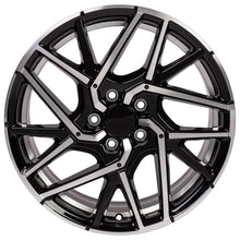 Cargar imagen en el visor de la galería, 18" Replica Wheel HD06 Fits Honda Civic Hatchback Rim 18x8 Black Mach'd Wheel