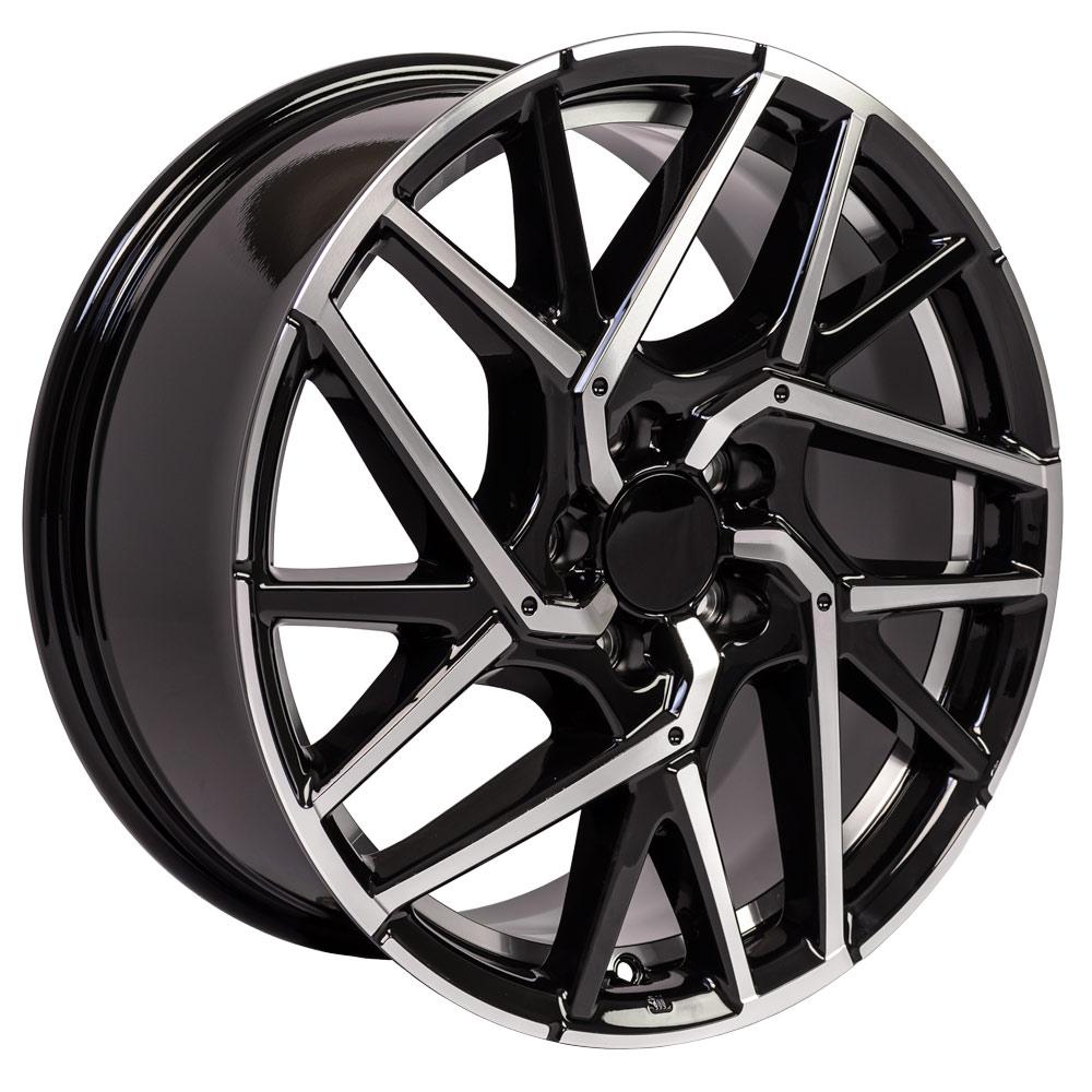 18" Replica Wheel HD06 Fits Honda Civic Hatchback Rim 18x8 Black Mach'd Wheel