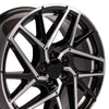 18" Replica Wheel HD06 Fits Honda Civic Hatchback Rim 18x8 Black Mach'd Wheel