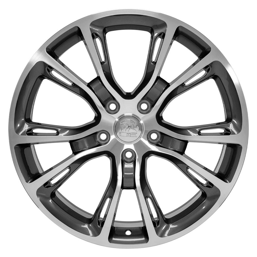 20" Replica Wheel JP16 Fits Jeep Grand Cherokee Rim 20x8.5 Gunmetal Mach'd Wheel