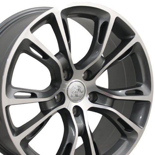 20" Replica Wheel JP16 Fits Jeep Grand Cherokee Rim 20x8.5 Gunmetal Mach'd Wheel