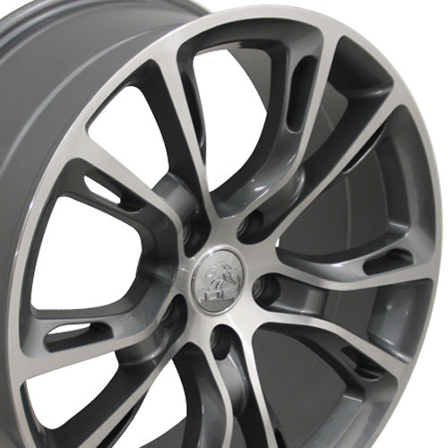 20" Replica Wheel JP16 Fits Jeep Grand Cherokee Rim 20x8.5 Gunmetal Mach'd Wheel