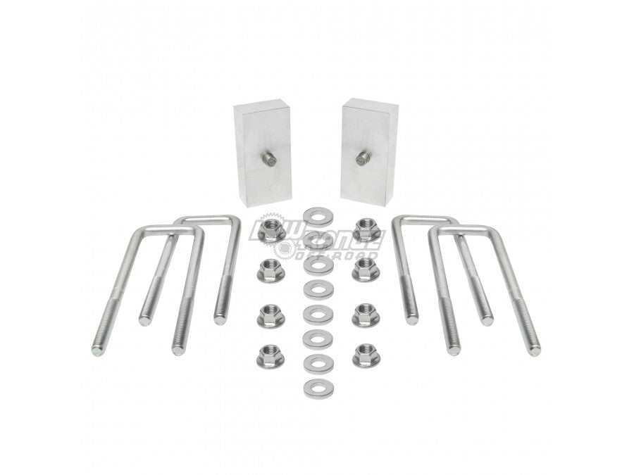 Tacoma 1 Inch CNC Block and OEM Metric Style U-bolt Kit 05 and Up Toyota Tacoma  Low Range Off Road