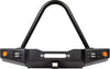 86-95 Suzuki Samurai Front Bumpers - 0-1 Inch Winch Plate Short Ends Single Bend Stinger Black Powder Coat Low Range Off Road