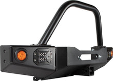 Cargar imagen en el visor de la galería, 86-95 Suzuki Samurai Front Bumpers - 2-3 Inch Winch Plate Short Ends Double Bend Stinger Black Powder Coat Low Range Off Road