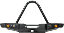 Load image into Gallery viewer, 86-95 Suzuki Samurai Front Bumpers - 2-3 Inch Winch Plate Short Ends with Stubby Ends Single Bend Stinger Black Powder Coat Low Range Off Road
