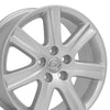 17" Replica Wheel LX12 Fits Lexus ES Rim 17x7 Silver Wheel