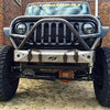 JK Stubby Front Bumper W/Grill Hoop/Stinger Bare Steel Motobilt