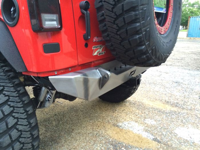 Jeep JK Rear Stubby Bumper 07-18 Wrangler JK Bare Steel Motobilt