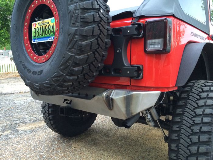 Jeep JK Rear Stubby Bumper 07-18 Wrangler JK Bare Steel Motobilt