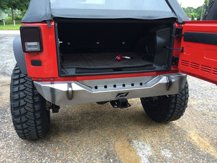 Jeep JK Rear Stubby Bumper 07-18 Wrangler JK Bare Steel Motobilt