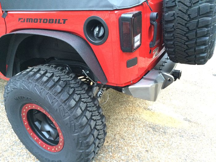 Jeep JK Rear Stubby Bumper 07-18 Wrangler JK Bare Steel Motobilt