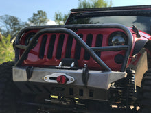 Load image into Gallery viewer, Jeep JK Front Bumper W/Grill Hoop And Stinger 07-18 Wrangler JK Crusher Series Bare Steel Motobilt