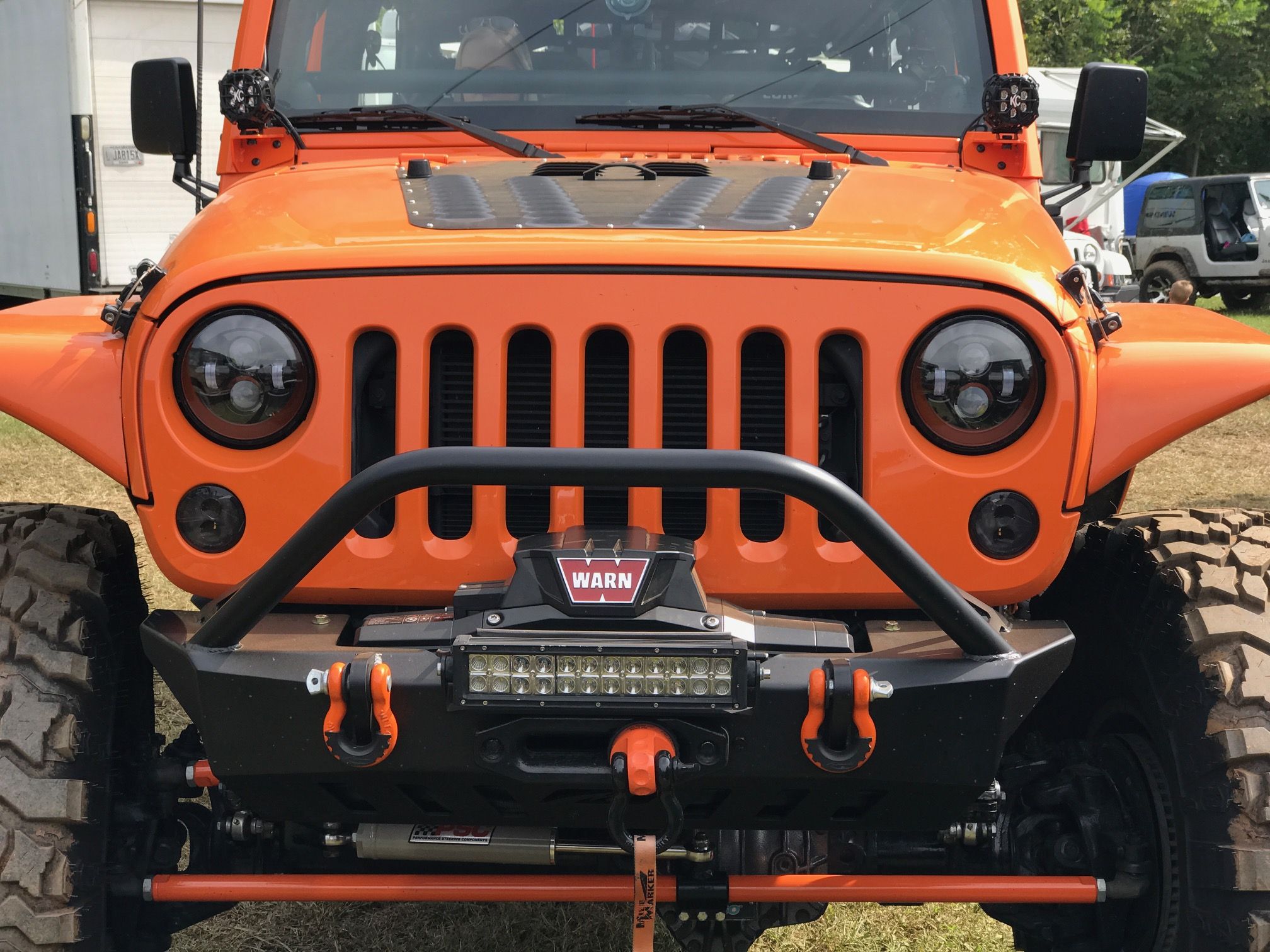 Jeep JK Front Bumper W/Stinger 07-18 Wrangler JK Crusher Series Bare Steel Motobilt