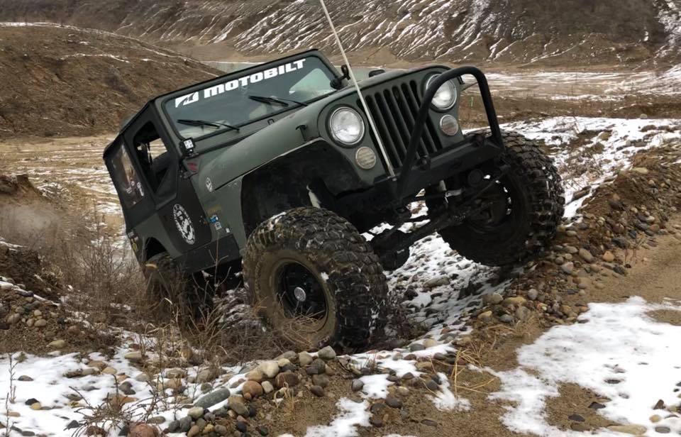 Jeep CJ Front Stubby Bumper W/Stinger Bare Steel Motobilt