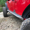 Jeep JK Unilimited Rocker Guards With Step 07-18 Wrangler JK Crusher Series Bare Steel Motobilt