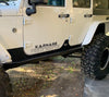 Jeep JK Unilimited Rocker Guards With Step 07-18 Wrangler JK Crusher Series Bare Steel Motobilt