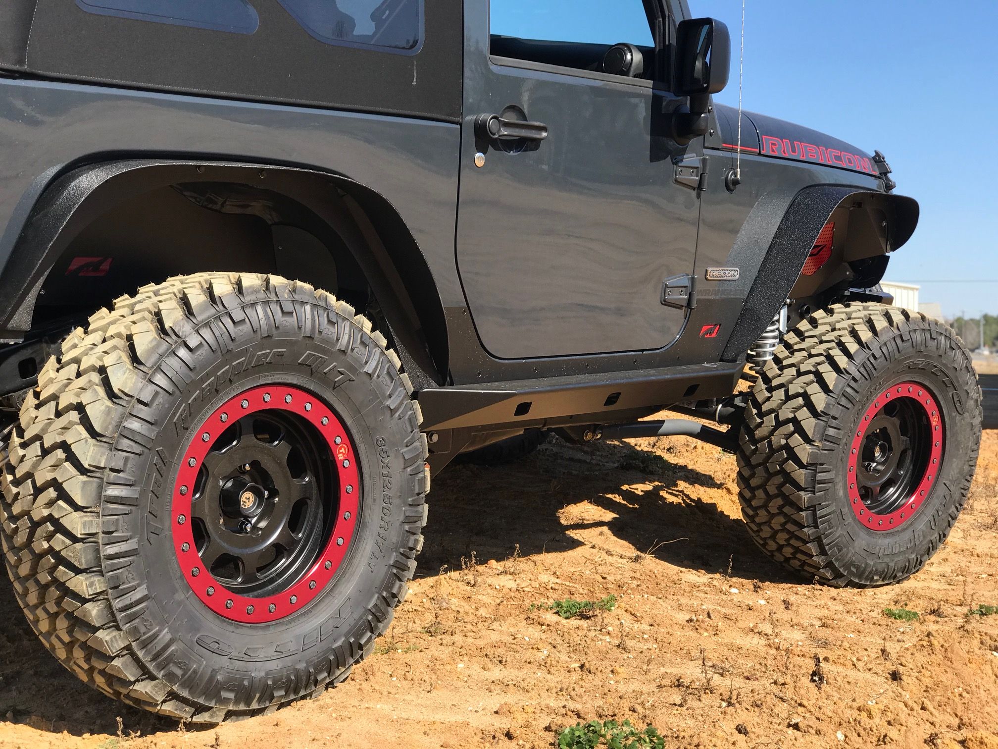 Jeep JK Rocker Guards W/Step 07-18 Wrangler JK Crusher Series Bare Steel Motobilt