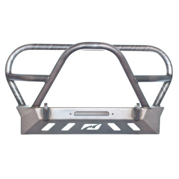 Jeep YJ TJ LJ Front Bumper W/Grill Hoop and Stinger Bare Steel Motobilt