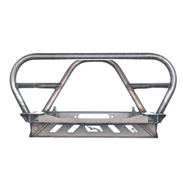 Jeep YJ TJ LJ Front Bumper W/Grill Hoop and Stinger Bare Steel Motobilt