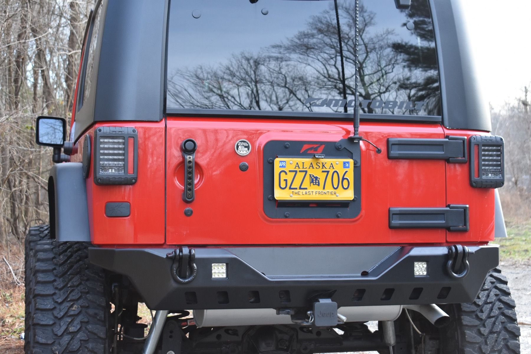 Jeep JK Rear Bumper 07-18 Wrangler JK Crusher Series Bare Steel Motobilt