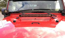 Cargar imagen en el visor de la galería, Jeep JK 20 Inch LED Single Row Hood Mounts 07-18 Wrangler JK Motobilt