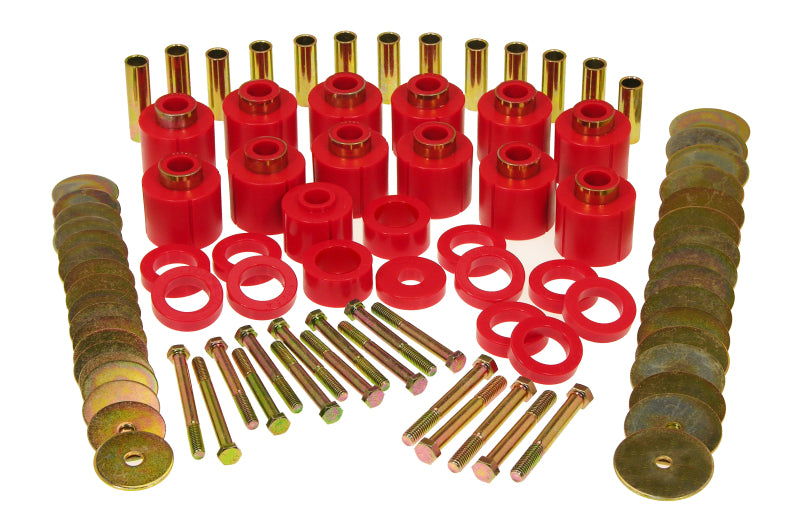 Prothane 1in Lift Body Mount - Red 1981 - 1986 Jeep Scrambler CJ8 1-112