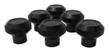 Dash Control Knob Set, Black, Set of 6