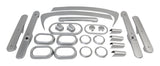 Brushed Silver Plastic Interior Accent Kit for Jeep 07-10 JK Wrangler w/ 4-Dr.
