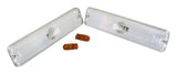 Clear Side Marker Lamp Set (2) w/ 2 Amber Bulbs for 87-95 YJ Wrangler