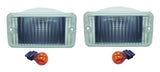 Clear Park & Turn Signal Lamp Set for Jeep TJ Wrangler; Clear Lamps, Amber Bulbs