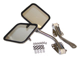 Polished Stainless Steel Mirror Kit for 55-95 Jeep CJs, YJ Wrangler; L & R