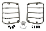 Stainless Steel Tail Light Guard Set for 07-18 Jeep JK Wrangler; Incl. Hardware