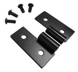 Door Hinge Bracket Set, Left & Right Front Lower, Matte Black, Stainless Steel